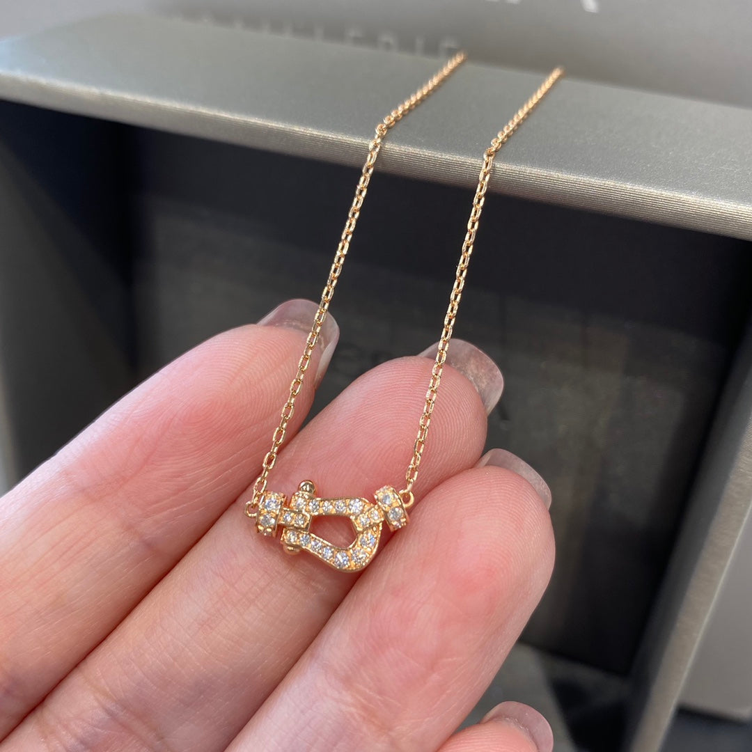 [⭐Seralia]FORCE 10 DIAMOND PINK GOLD NECKLACE MINI MODEL