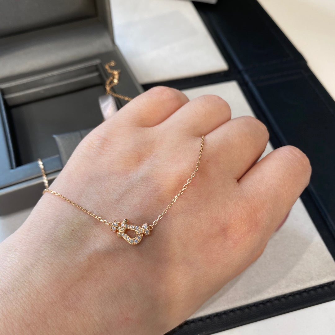 [⭐Seralia]FORCE 10 DIAMOND PINK GOLD NECKLACE MINI MODEL