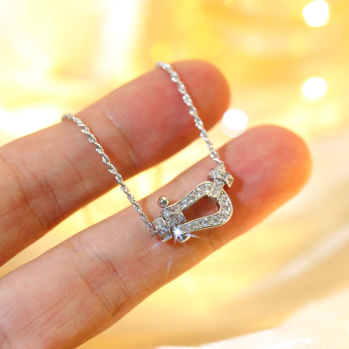 [⭐Seralia]FORCE 10 DIAMOND SILVER NECKLACE MINI MODEL