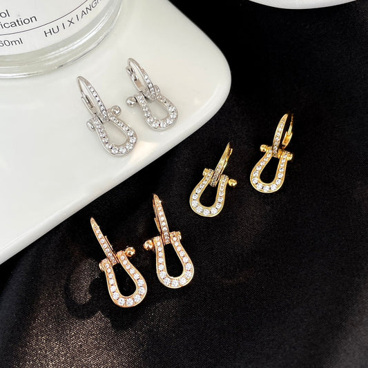 [⭐Seralia]FORCE 10 FULL DIAMOND DROP EARRINGS MEDIUM MODEL