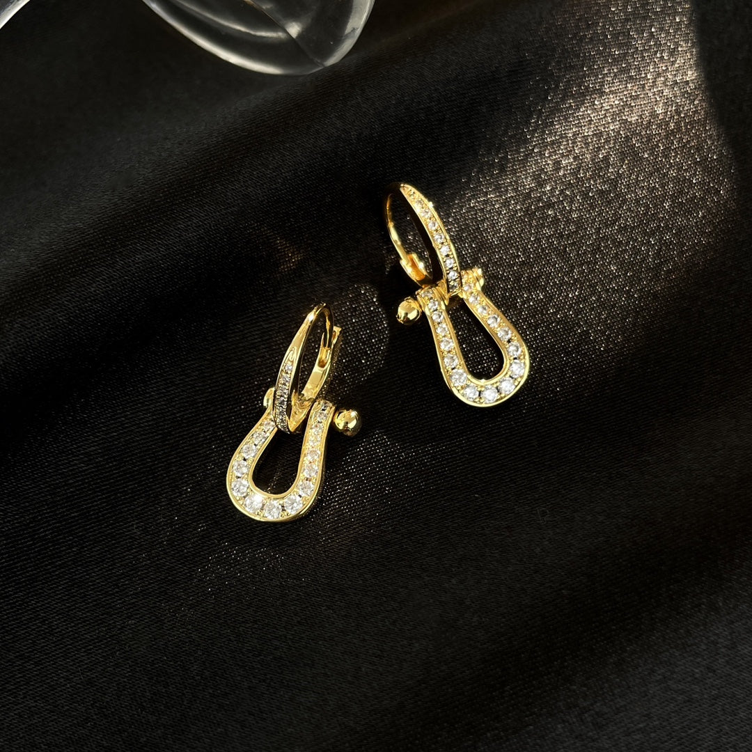 [⭐Seralia]FORCE 10 FULL DIAMOND DROP EARRINGS MEDIUM MODEL