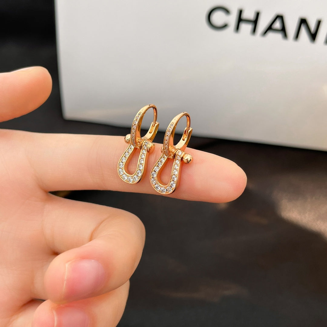 [⭐Seralia]FORCE 10 FULL DIAMOND DROP EARRINGS MEDIUM MODEL