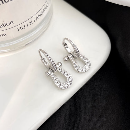 [⭐Seralia]FORCE 10 FULL DIAMOND DROP EARRINGS MEDIUM MODEL