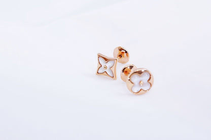 [⭐Seralia]STAR AND SUN PINK GOLD MOP STUD EARRINGS