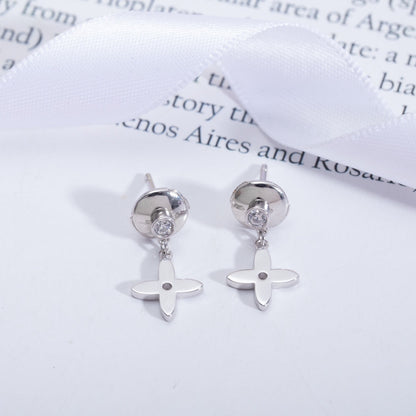 [⭐Seralia]VIDYLLE SILVER DIAMOND MINI DROP EARRINGS