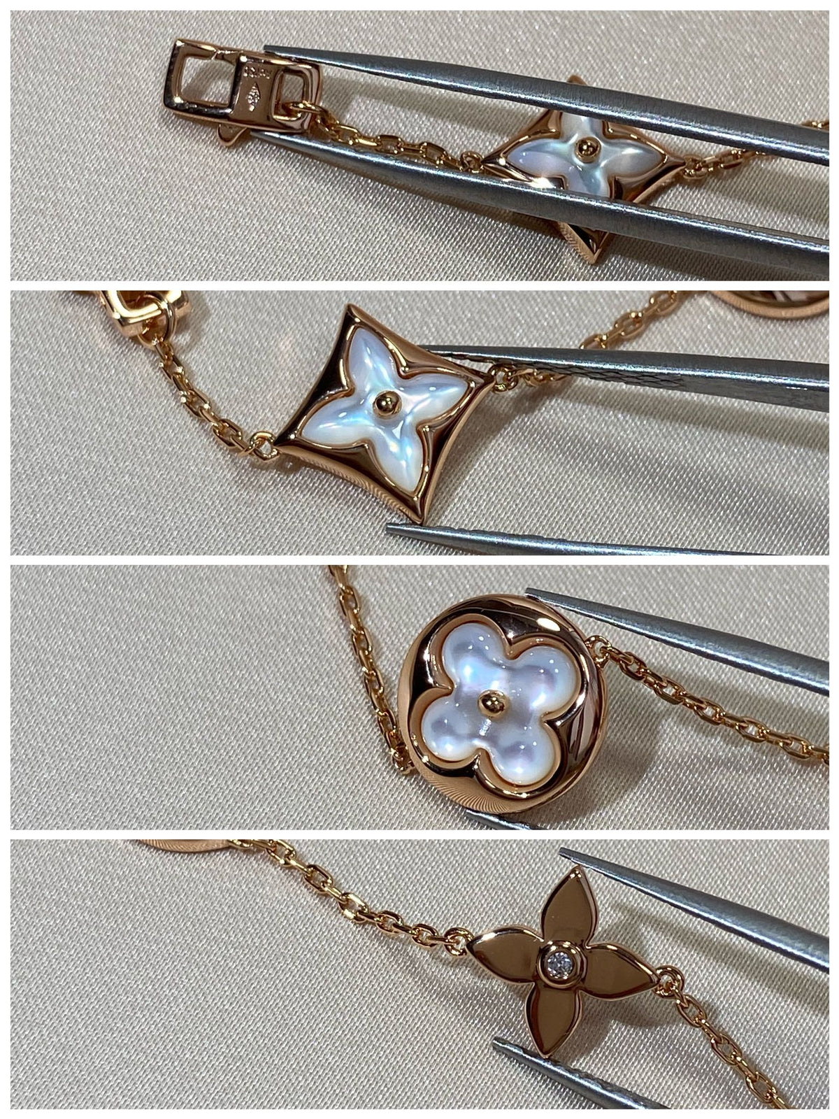 [⭐Seralia]STAR AND SUN 5 MOTIF MOP PINK GOLD BRACELET