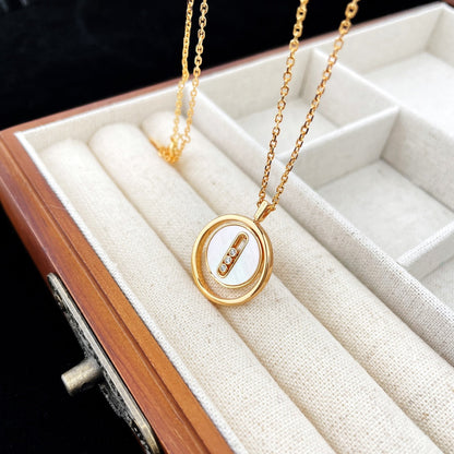 [⭐Seralia]Demo MOVE MOP PINK GOLD NECKLACE