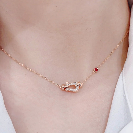 [⭐Seralia]FORCE 10 DIAMOND PINK GOLD NECKLACE