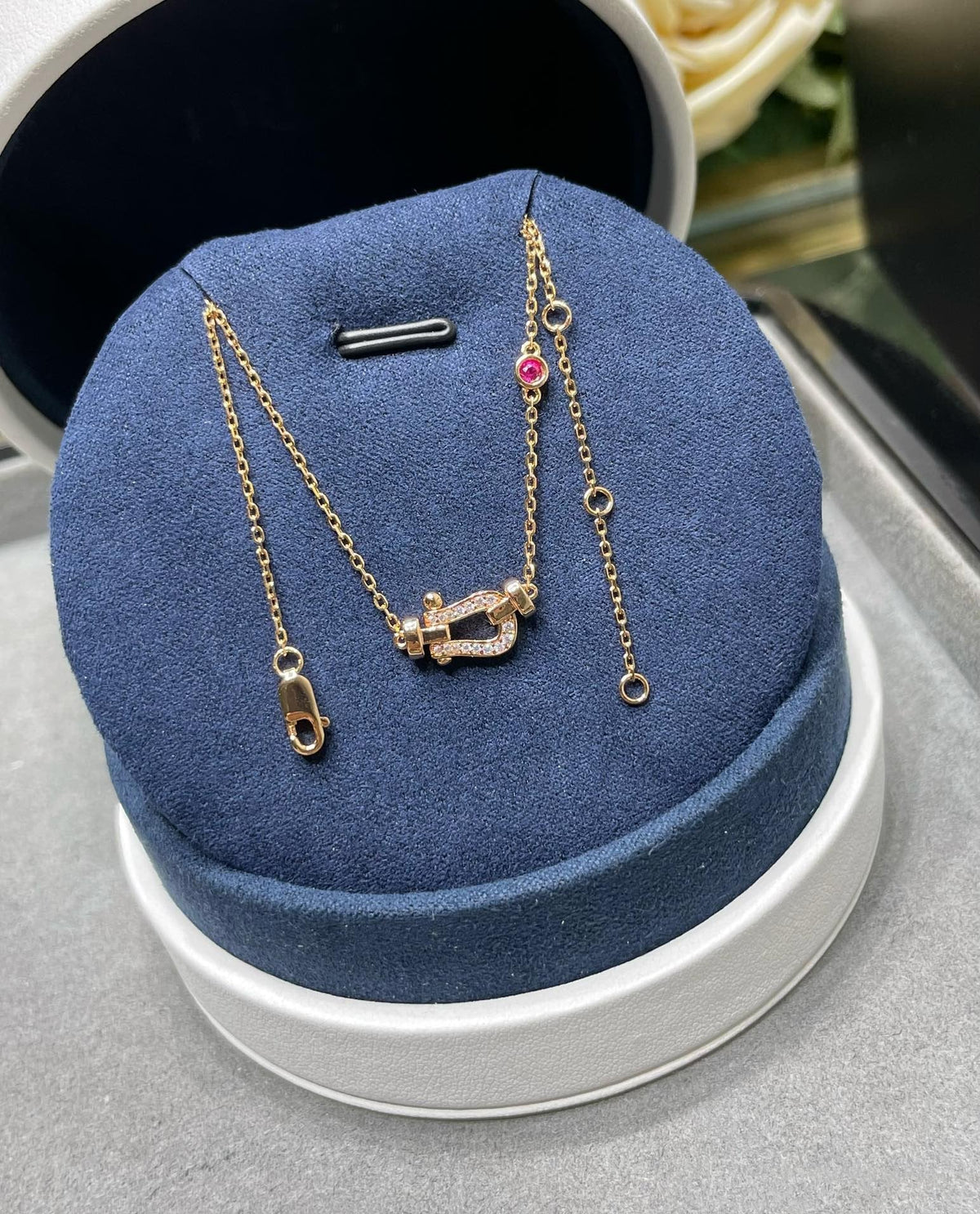 [⭐Seralia]FORCE 10 DIAMOND PINK GOLD NECKLACE