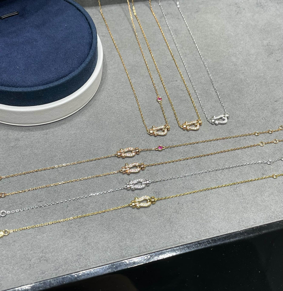 [⭐Seralia]FORCE 10 DIAMOND PINK GOLD NECKLACE