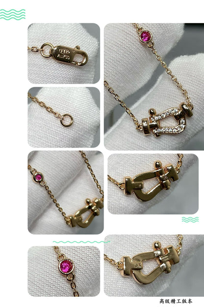 [⭐Seralia]FORCE 10 DIAMOND PINK GOLD NECKLACE