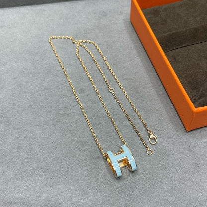 [⭐Seralia]POP H SKY BLUE NECKLACE
