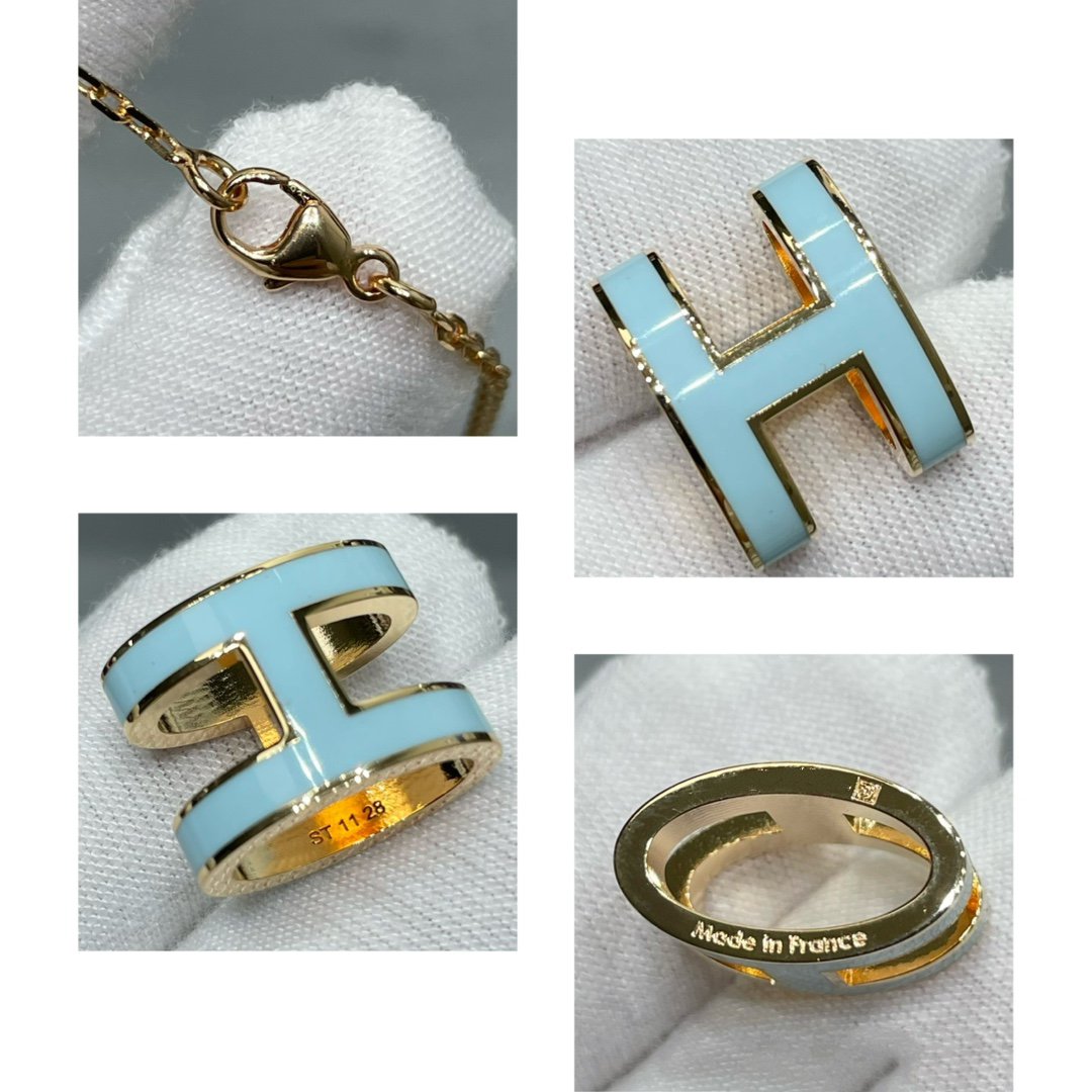 [⭐Seralia]POP H SKY BLUE NECKLACE