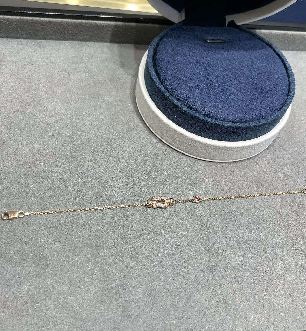 [⭐Seralia]FORCE 10 DIAMOND CHAIN LINK PINK GOLD BRACELET