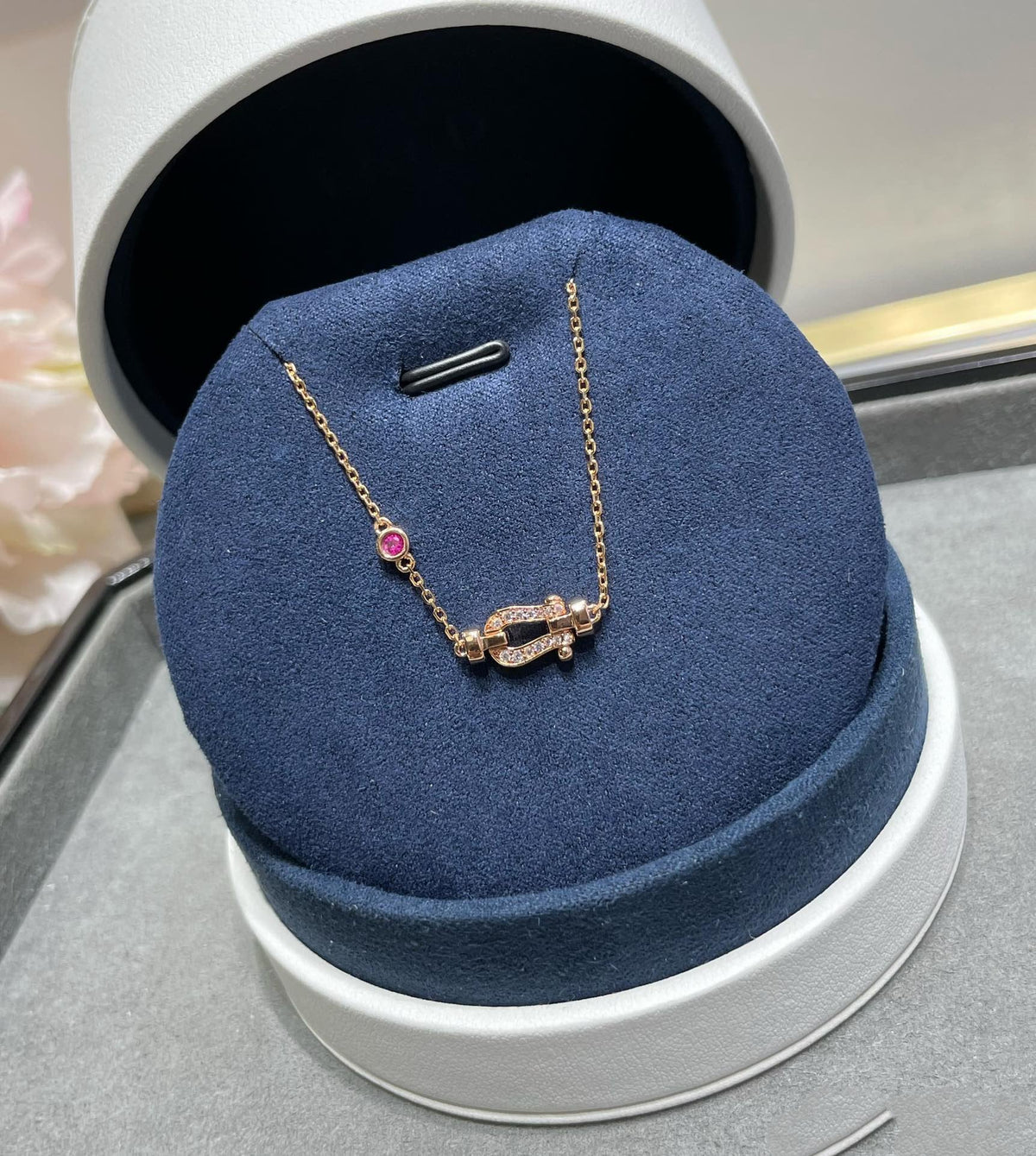 [⭐Seralia]FORCE 10 DIAMOND CHAIN LINK PINK GOLD BRACELET