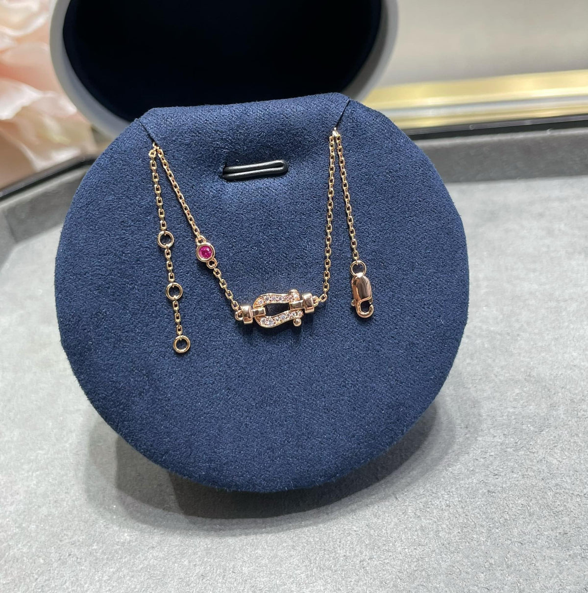 [⭐Seralia]FORCE 10 DIAMOND CHAIN LINK PINK GOLD BRACELET