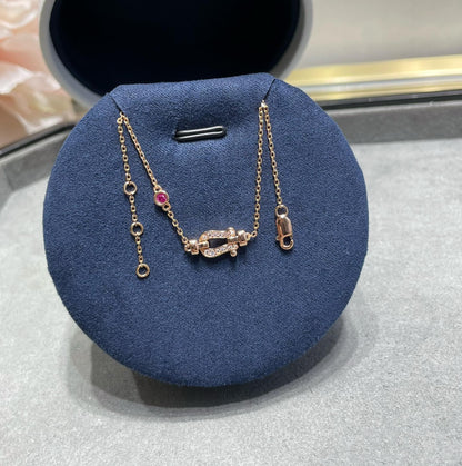 [⭐Seralia]FORCE 10 DIAMOND CHAIN LINK PINK GOLD BRACELET
