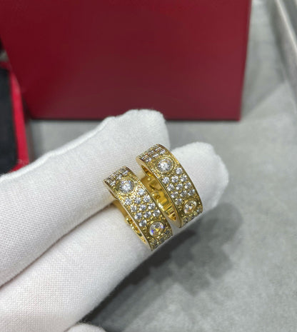 [⭐Seralia]LOVE 5.5MM DIAMOND PAVED EARRINGS