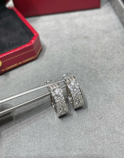 [⭐Seralia]LOVE 5.5MM DIAMOND PAVED EARRINGS