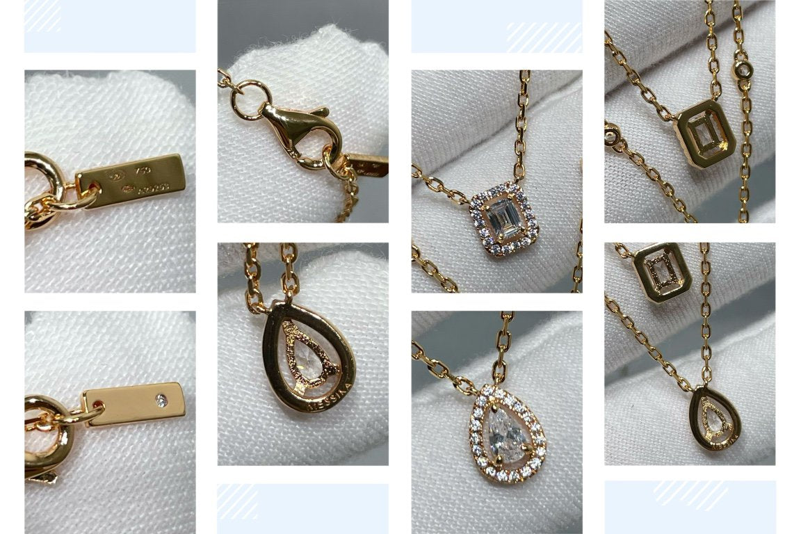 [⭐Seralia]MY TWIN 2 ROW DIAMOND NECKLACE