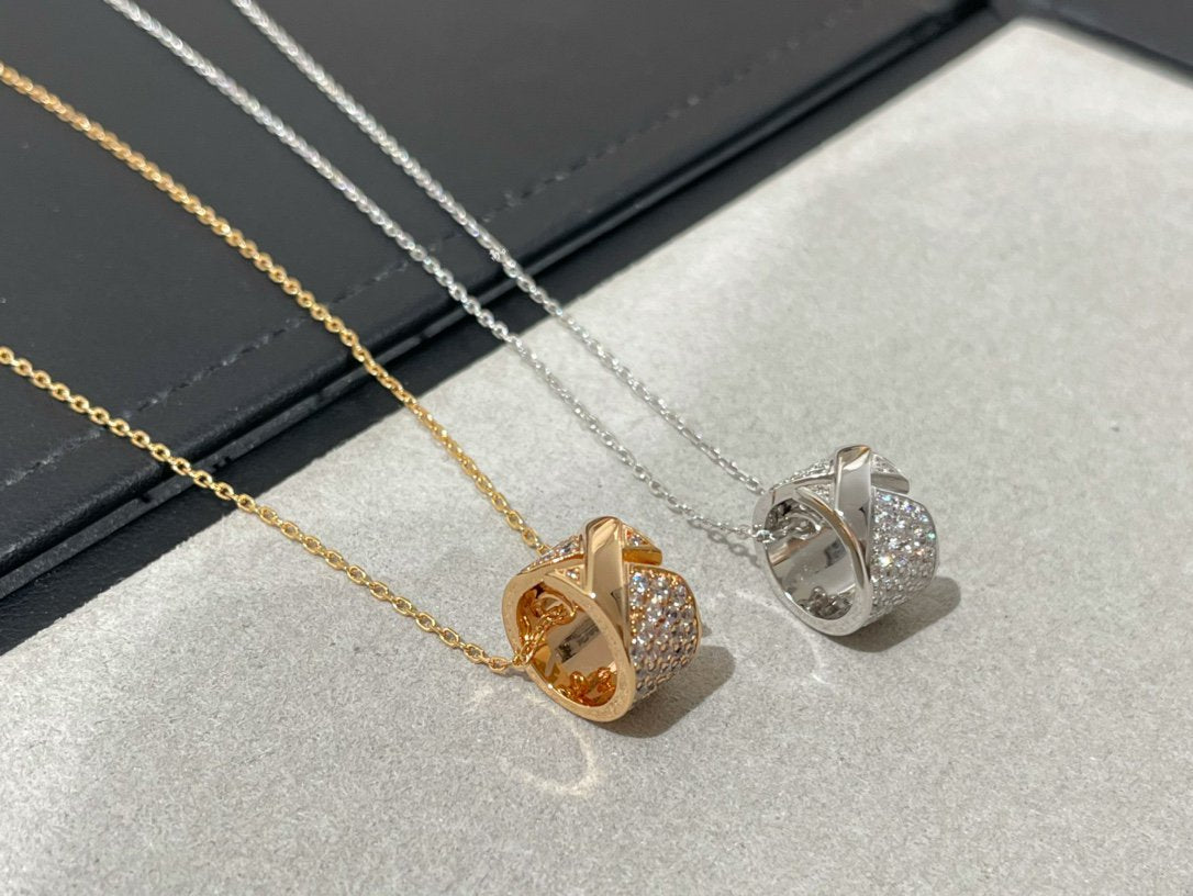[⭐Seralia]LIENS EVIDENCE DIAMOND PAVED NECKLACE