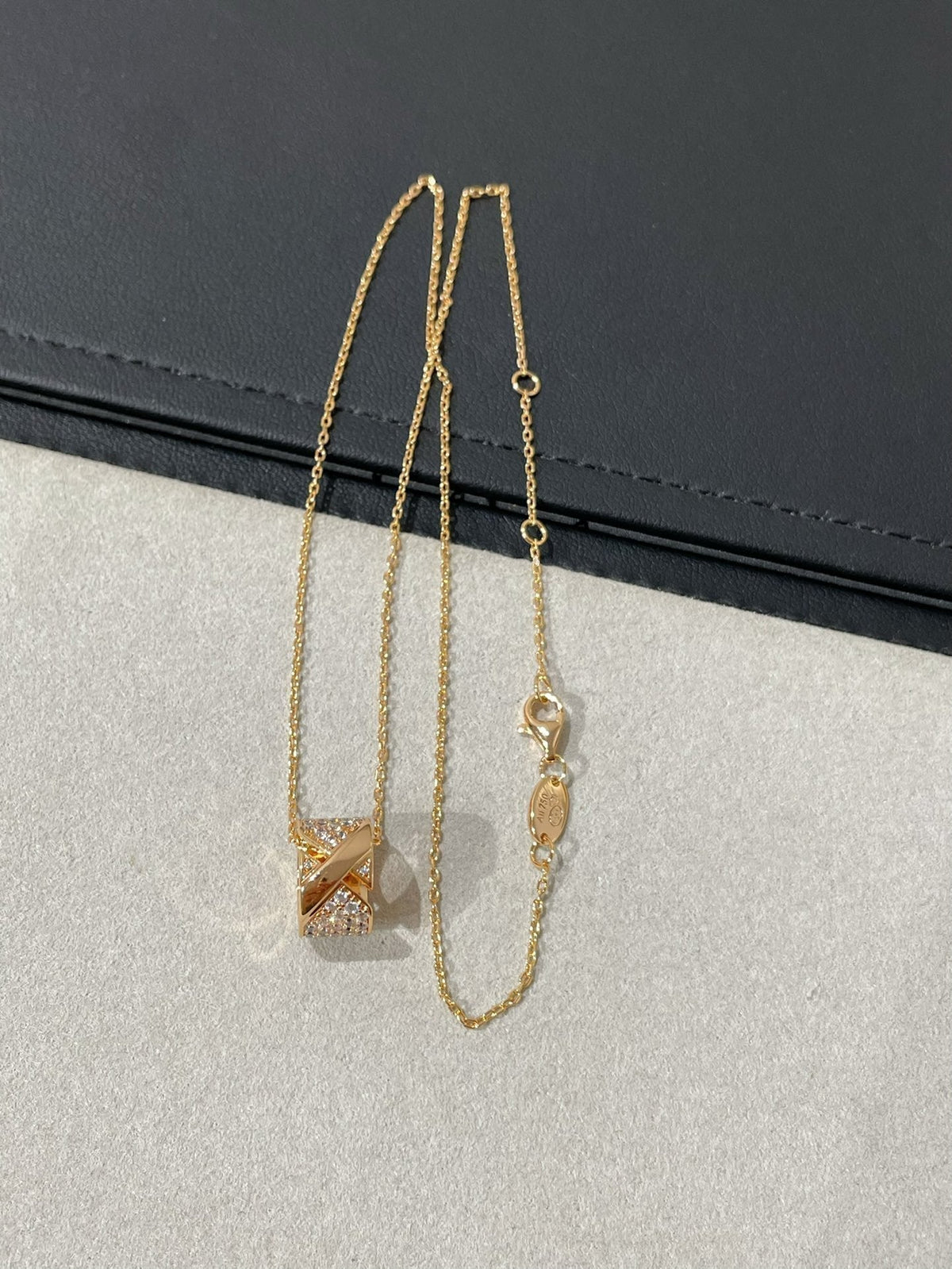 [⭐Seralia]LIENS EVIDENCE DIAMOND PAVED NECKLACE