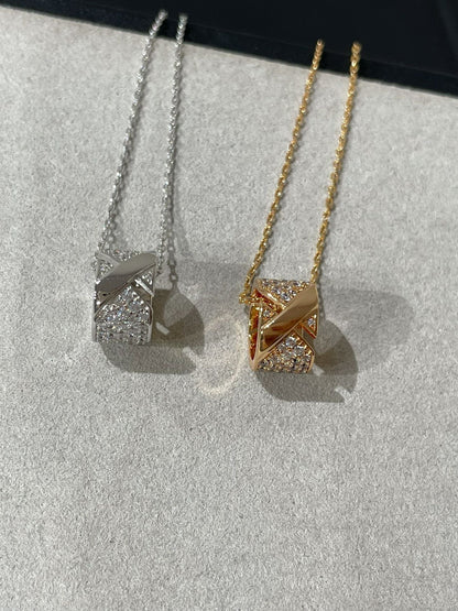 [⭐Seralia]LIENS EVIDENCE DIAMOND PAVED NECKLACE