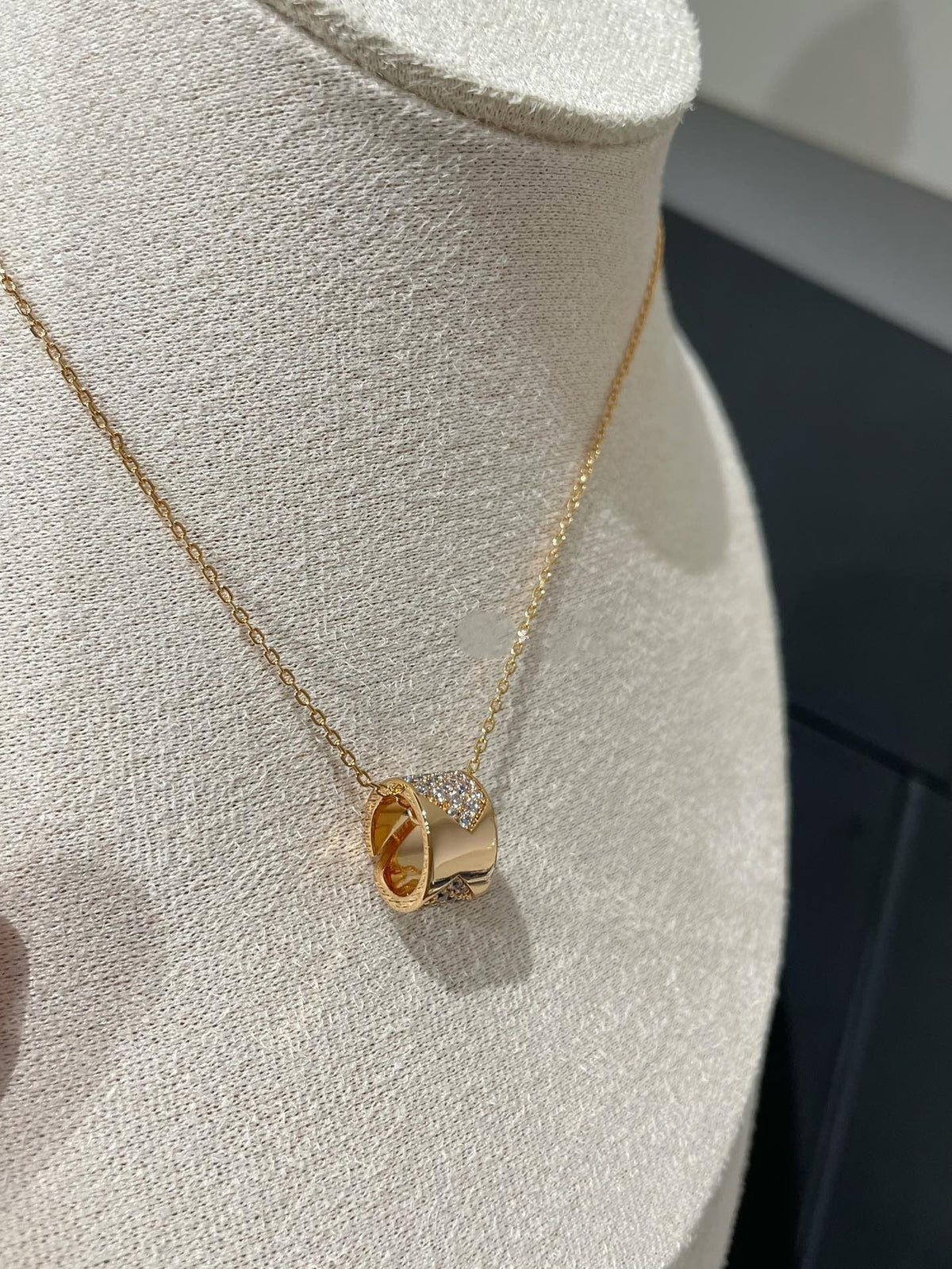 [⭐Seralia]LIENS EVIDENCE DIAMOND PAVED NECKLACE
