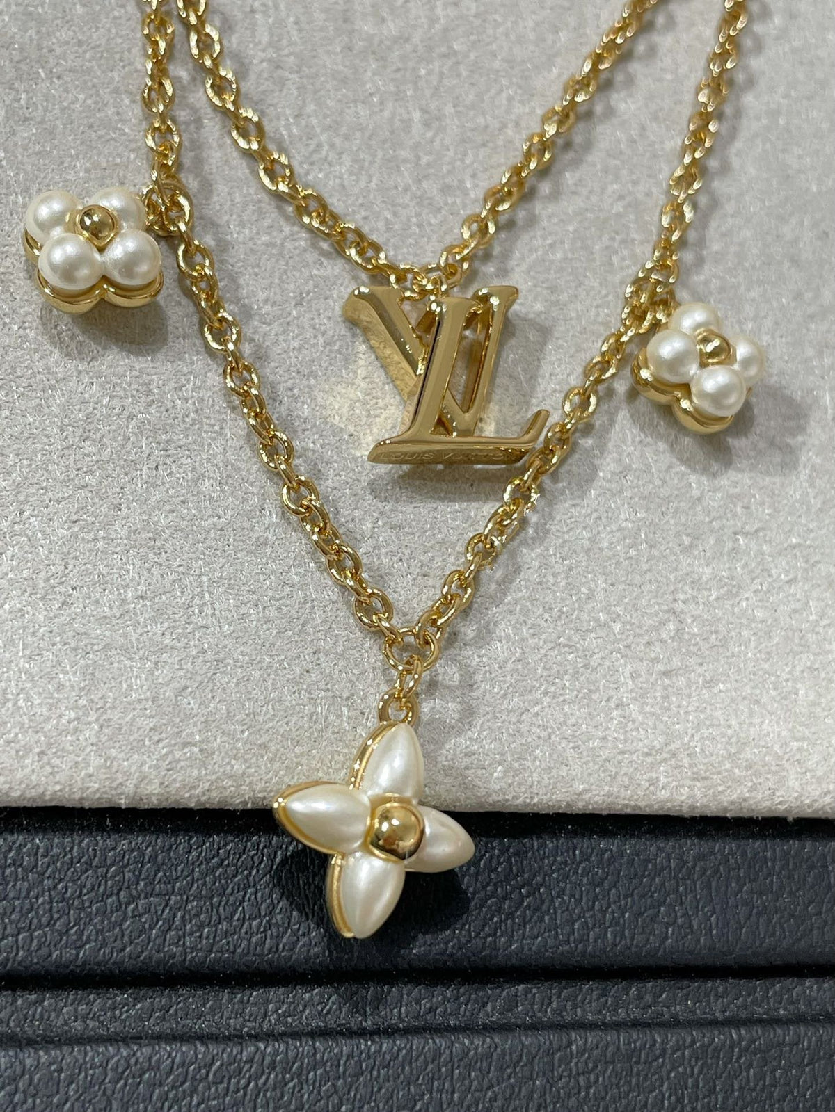 [⭐Seralia]FLOWERGRAM GOLD MOP DOUBLE ROW NECKLACE