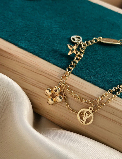[⭐Seralia]BLOOMING PINK GOLD MOP BRACELET