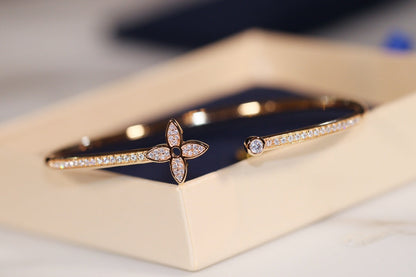 [⭐Seralia]IDYLLE GOLD OPEN BRACELET DIAMOND PAVED