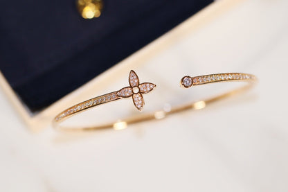 [⭐Seralia]IDYLLE GOLD OPEN BRACELET DIAMOND PAVED