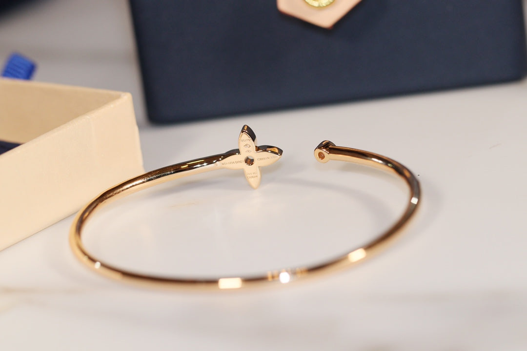 [⭐Seralia]IDYLLE GOLD OPEN BRACELET DIAMOND PAVED