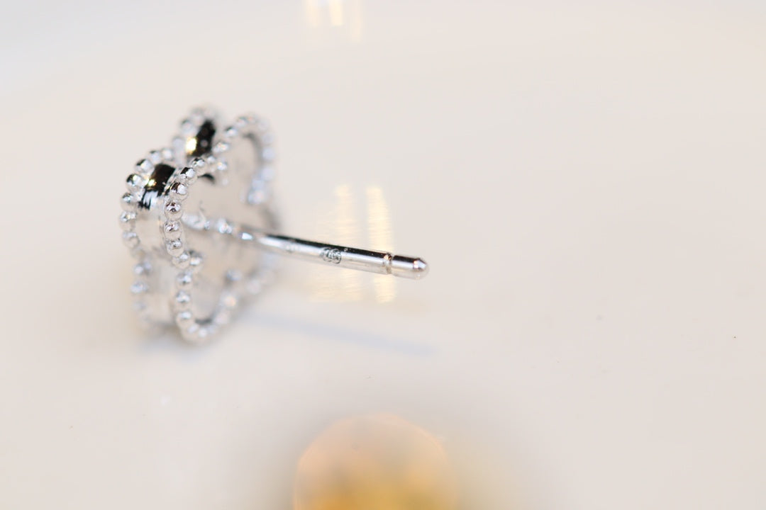 [⭐Seralia]CLOVER MINI TURQUOISE SILVER STUD EARRINGS