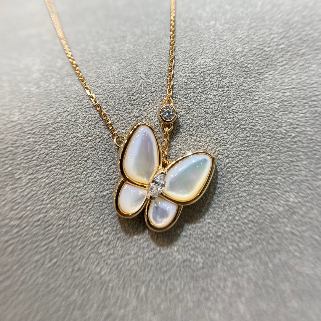 [⭐Seralia]BUTTERFLY MOP DIAMOND NECKLACE
