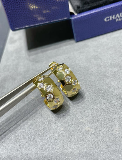 [⭐Seralia]BEE LOVE DIAMOND HOOP EARRINGS