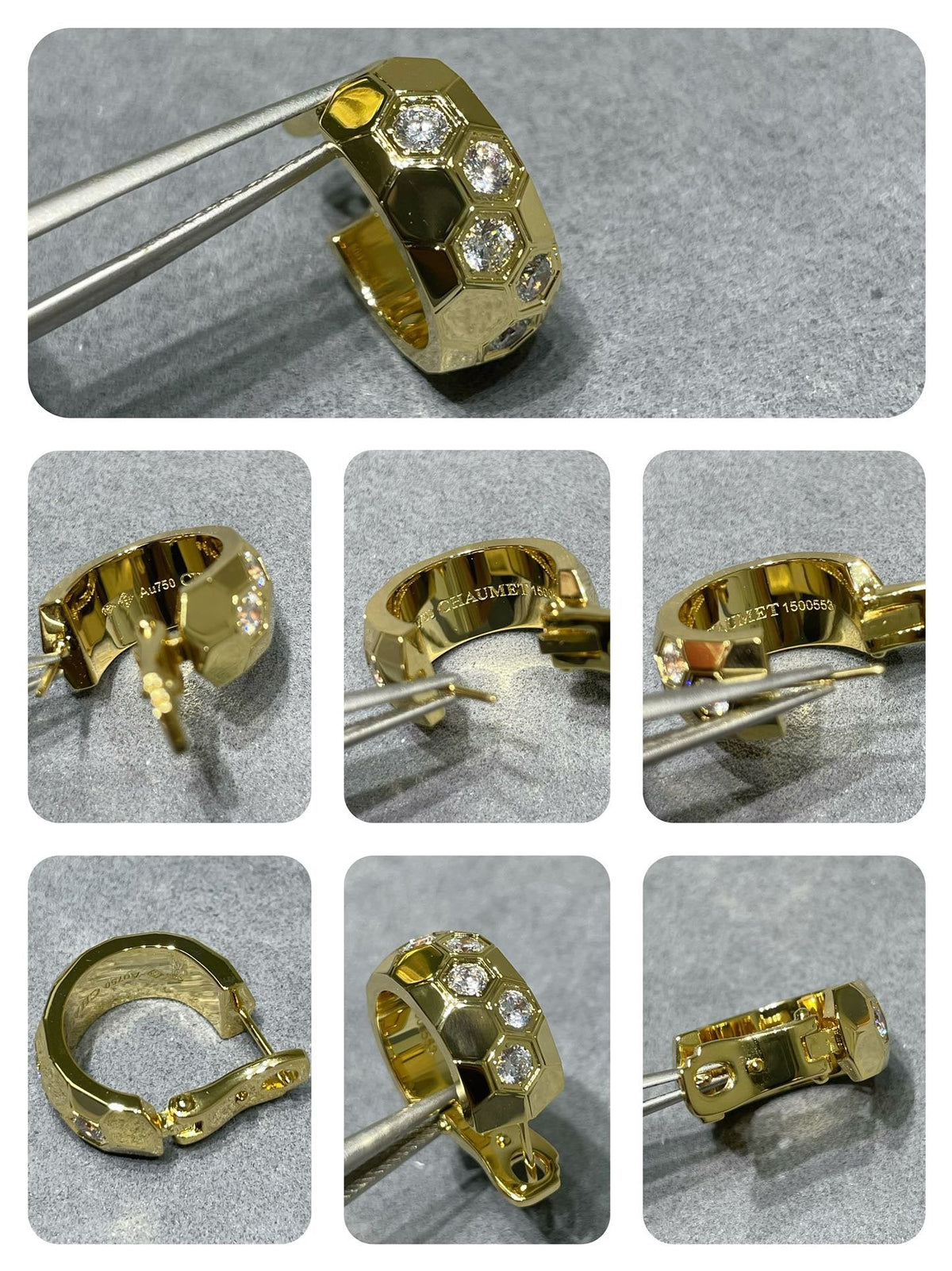 [⭐Seralia]BEE LOVE DIAMOND HOOP EARRINGS
