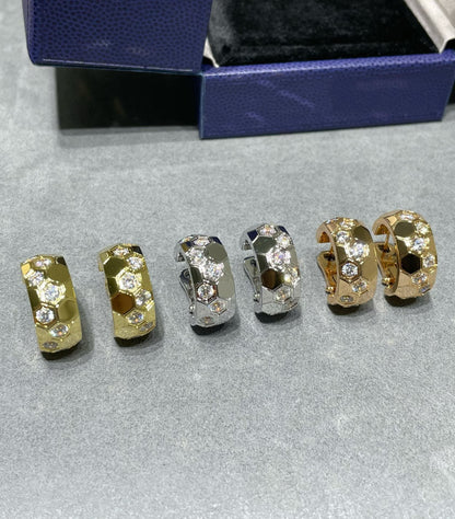 [⭐Seralia]BEE LOVE DIAMOND HOOP EARRINGS