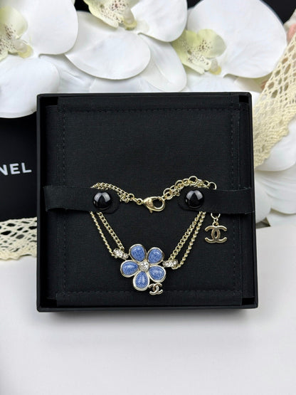 [⭐Seralia]VOLTE New Blue Floral Double-Layer Bracelet