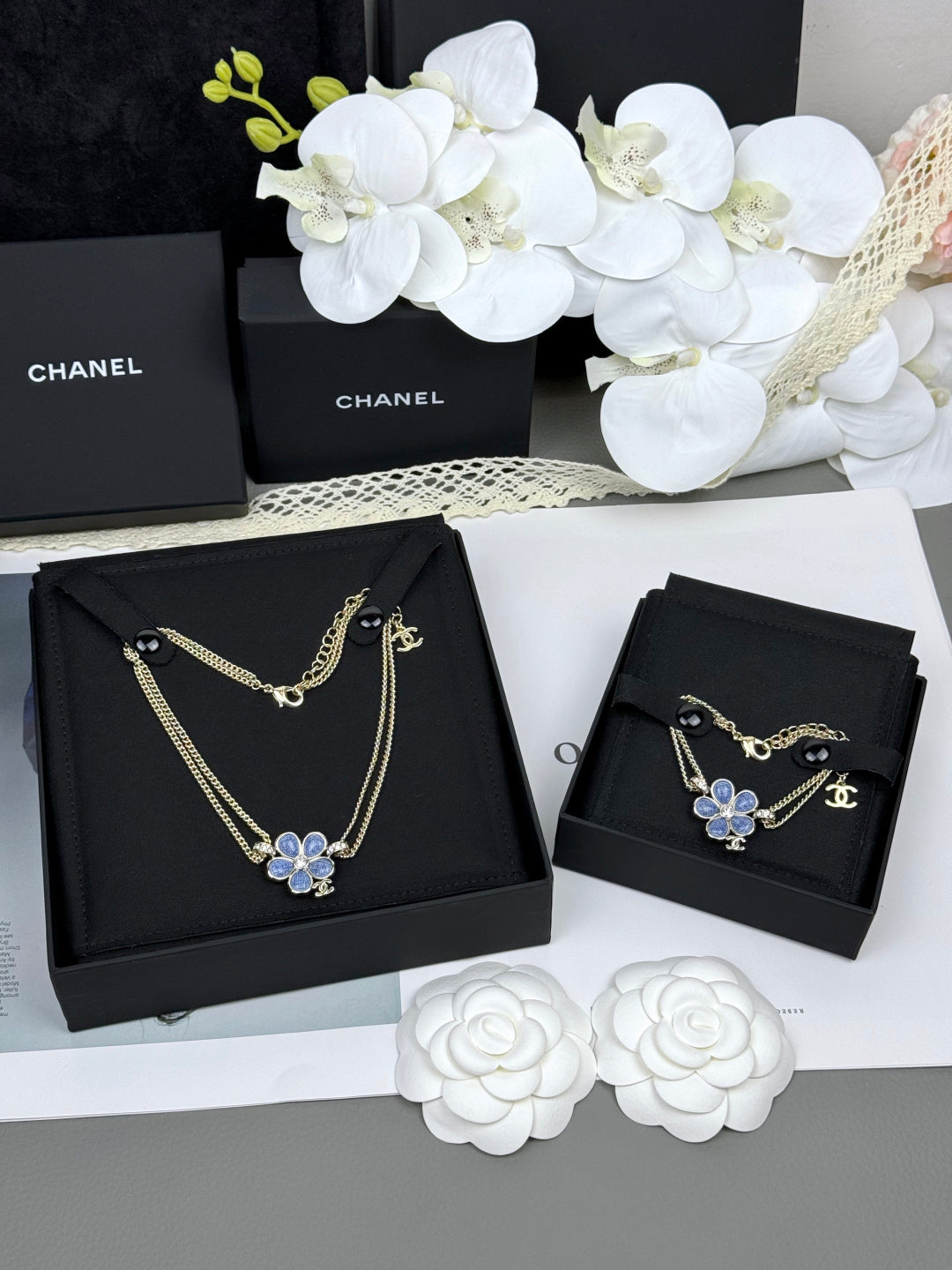 [⭐Seralia]VOLTE New Blue Floral Double-Layer Bracelet