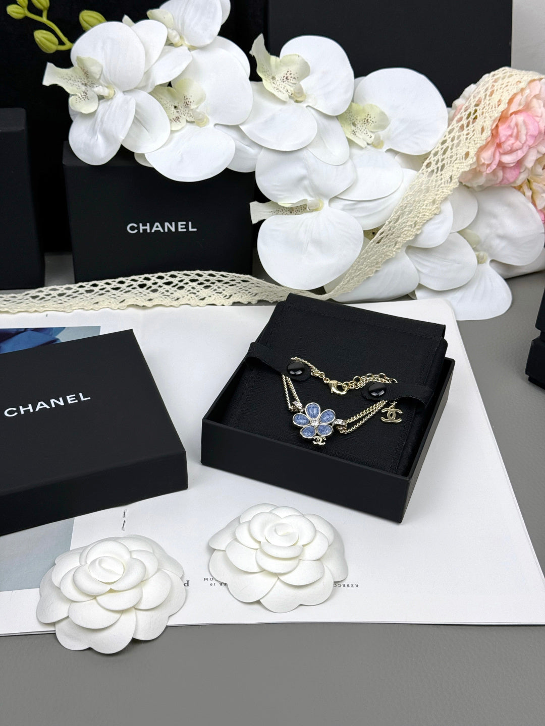 [⭐Seralia]VOLTE New Blue Floral Double-Layer Bracelet
