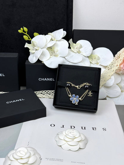[⭐Seralia]VOLTE New Blue Floral Double-Layer Bracelet