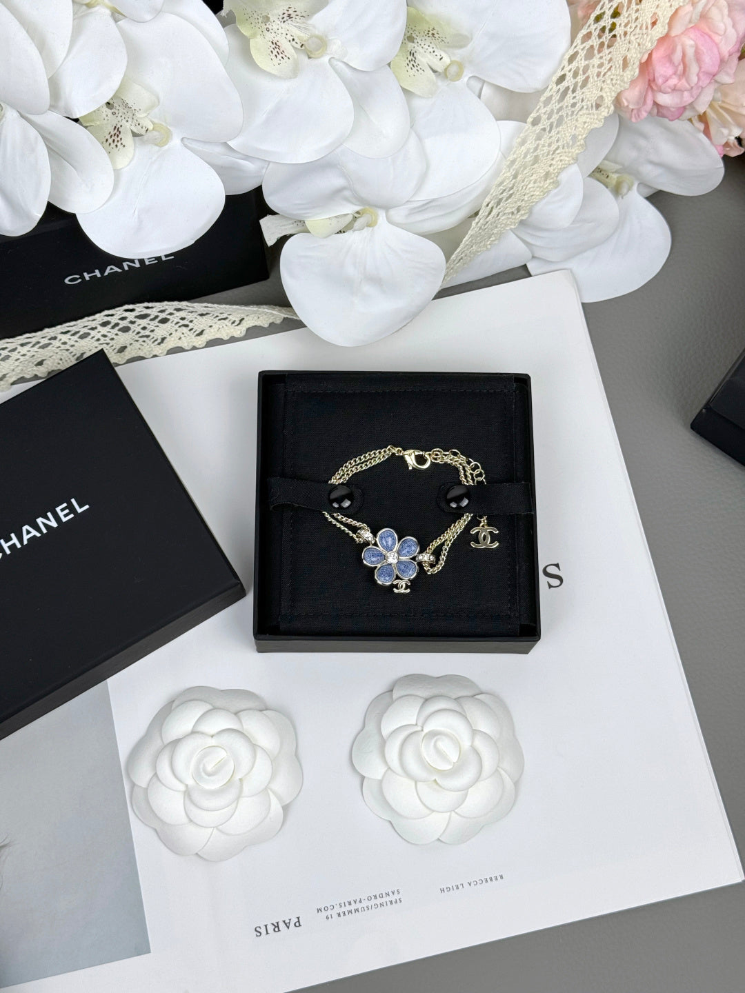 [⭐Seralia]VOLTE New Blue Floral Double-Layer Bracelet