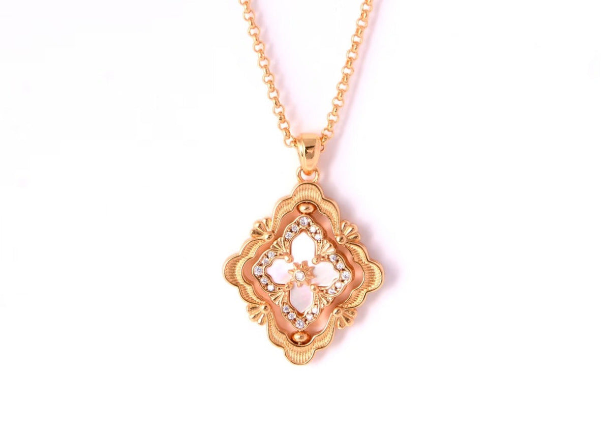 [⭐Seralia] B.C.L ENAMEL ROTATING SINGLE-DIAMOND NECKLACE（Various colors）