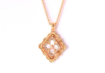 [⭐Seralia] B.C.L ENAMEL ROTATING SINGLE-DIAMOND NECKLACE（Various colors）