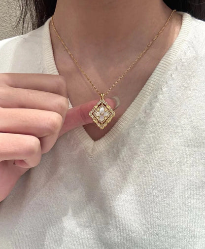 [⭐Seralia] B.C.L ENAMEL ROTATING SINGLE-DIAMOND NECKLACE（Various colors）