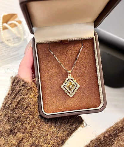 [⭐Seralia] B.C.L ENAMEL ROTATING SINGLE-DIAMOND NECKLACE（Various colors）