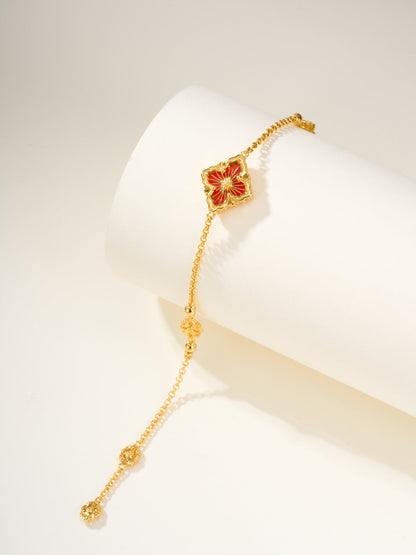 [⭐Seralia]B.C.L ENAMELED One-Flower Bracelet（Various Colors)