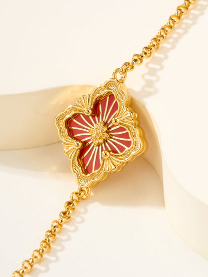[⭐Seralia]B.C.L ENAMELED One-Flower Bracelet（Various Colors)