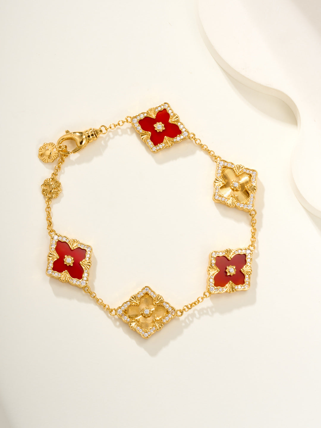 [⭐Seralia]B.C.L ENAMELED Five-Flower Bracelet（Various Colors) BIG SIZE
